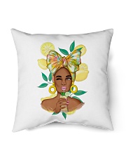 Black girl loves lemonade Indoor Pillow tile