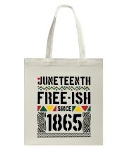Juneteenth typogrpahy Tote Bag tile