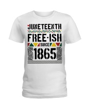 Juneteenth typogrpahy Ladies T-Shirt tile