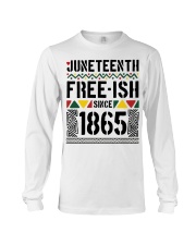Juneteenth typogrpahy Long Sleeve Tee tile