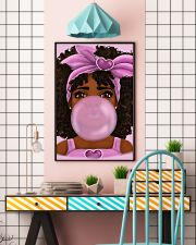 Afro hair Little girl pink headband bubble gum poster 11x17 Poster lifestyle-poster-6