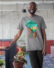 Afro girl African Map Safari Hair blue Classic T-Shirt apparel-classic-tshirt-lifestyle-front-34