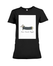 Dachshund Poster Premium Fit Ladies Tee tile