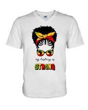 My History Is Strong 3 V-Neck T-Shirt tile