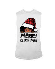 Merry Christmas black girl red glasses Sleeveless Tee tile