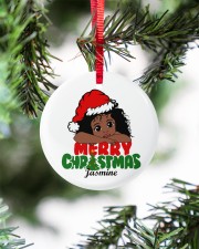 Personalized Baby Christmas Circle ornament - single (porcelain) aos-circle-ornament-single-porcelain-lifestyles-07