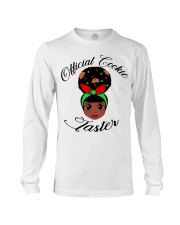 Afro little girl Christmas Official Cookie Taster Long Sleeve Tee tile
