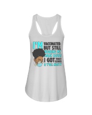 I Am Vaccinated - Grey Hair Ladies Flowy Tank tile