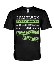 I Am Black Every Month V-Neck T-Shirt tile