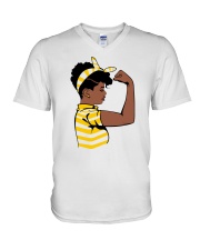 Strong girl 1 V-Neck T-Shirt tile