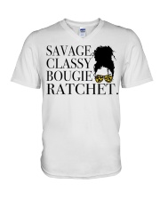 Savage classy bougie ratchet V-Neck T-Shirt tile