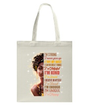 I'm strong I never give up I try my best I can do great things Tote Bag tile