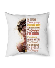 I'm strong I never give up I try my best I can do great things Indoor Pillow tile