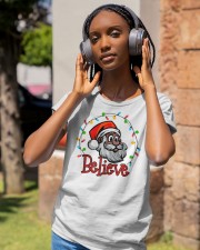 Believe in Black Santa Classic T-Shirt apparel-ladies-t-shirt-lifestyle-front-83