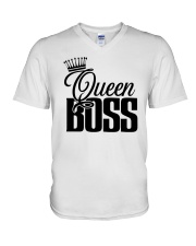queen boss V-Neck T-Shirt tile