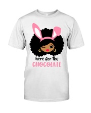 Afro cutie Pink Bunny ears Here for the chocolate Easter Classic T-Shirt tile