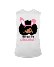 Afro cutie Pink Bunny ears Here for the chocolate Easter Sleeveless Tee tile