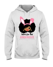 Afro cutie Pink Bunny ears Here for the chocolate Easter Hooded Sweatshirt tile