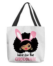 Afro cutie Pink Bunny ears Here for the chocolate Easter All-Over Tote tile