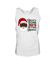 There's some Ho' in this house - Black Santa Unisex Tank tile