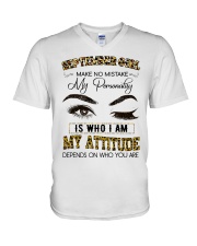 September Girl V-Neck T-Shirt tile