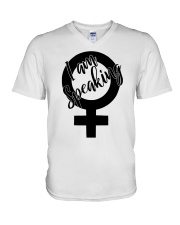 I am speaking 02 V-Neck T-Shirt tile