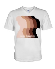 Black Is Beautiful V-Neck T-Shirt tile
