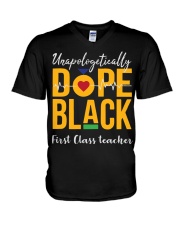 First Class teacher V-Neck T-Shirt tile