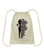 I am black - strong - loyal Drawstring Bag tile