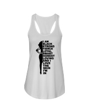 I am black - strong - loyal Ladies Flowy Tank tile