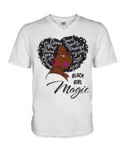 Black Magic Girl - Dark skin V-Neck T-Shirt tile