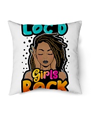 Black girl Loc'd girls rock Indoor Pillow tile