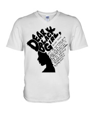 Dear Black girl V-Neck T-Shirt tile