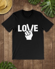 Peace - Love - Black Classic T-Shirt lifestyle-mens-crewneck-front-18