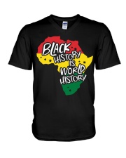 Black History is world history V-Neck T-Shirt tile