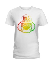 Juneteenth Leopard Print cap Ladies T-Shirt tile