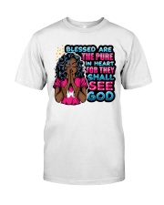 Blessed are the pure in heart for they shall see god Premium Fit Mens Tee tile