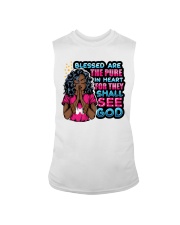 Blessed are the pure in heart for they shall see god Sleeveless Tee tile