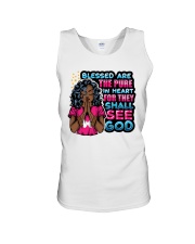 Blessed are the pure in heart for they shall see god Unisex Tank tile