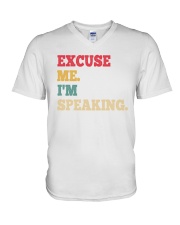 I am speaking 07 V-Neck T-Shirt tile