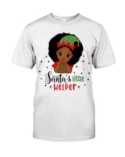 Afro little girl Christmas Santa's little helper Premium Fit Mens Tee tile