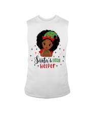 Afro little girl Christmas Santa's little helper Sleeveless Tee tile