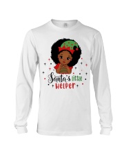 Afro little girl Christmas Santa's little helper Long Sleeve Tee tile