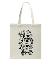 She has fire in her soul Tote Bag tile