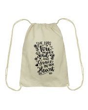 She has fire in her soul Drawstring Bag tile