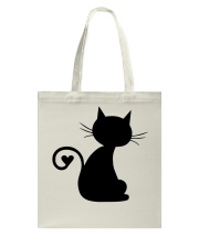 Cat heart tail Tote Bag tile