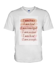 Motivational Quote V-Neck T-Shirt tile