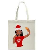 Christmas Afro Girl Selfie Tote Bag tile