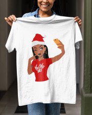 Christmas Afro Girl Selfie Classic T-Shirt apparel-classic-tshirt-lifestyle-front-129