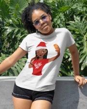 Christmas Afro Girl Selfie Classic T-Shirt apparel-classic-tshirt-lifestyle-front-232
